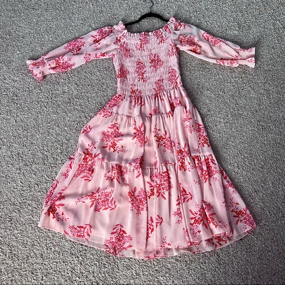 Floral Red Dress - Picture 1 of 5